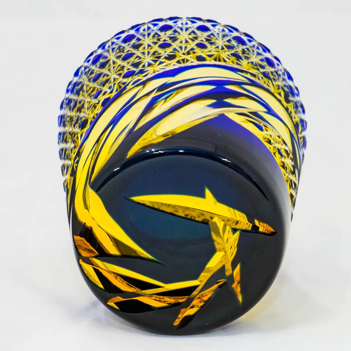 Old Fashioned Glass-Otaru Kiriko/Miyabi/      Amber Blue(Ruri)/Fukagawa Glass Craft