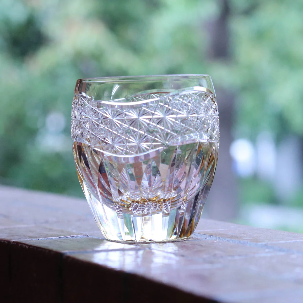 Edokiriko "Rock Glass" Type/Sunflower/Yellow/Toa Glass Craft