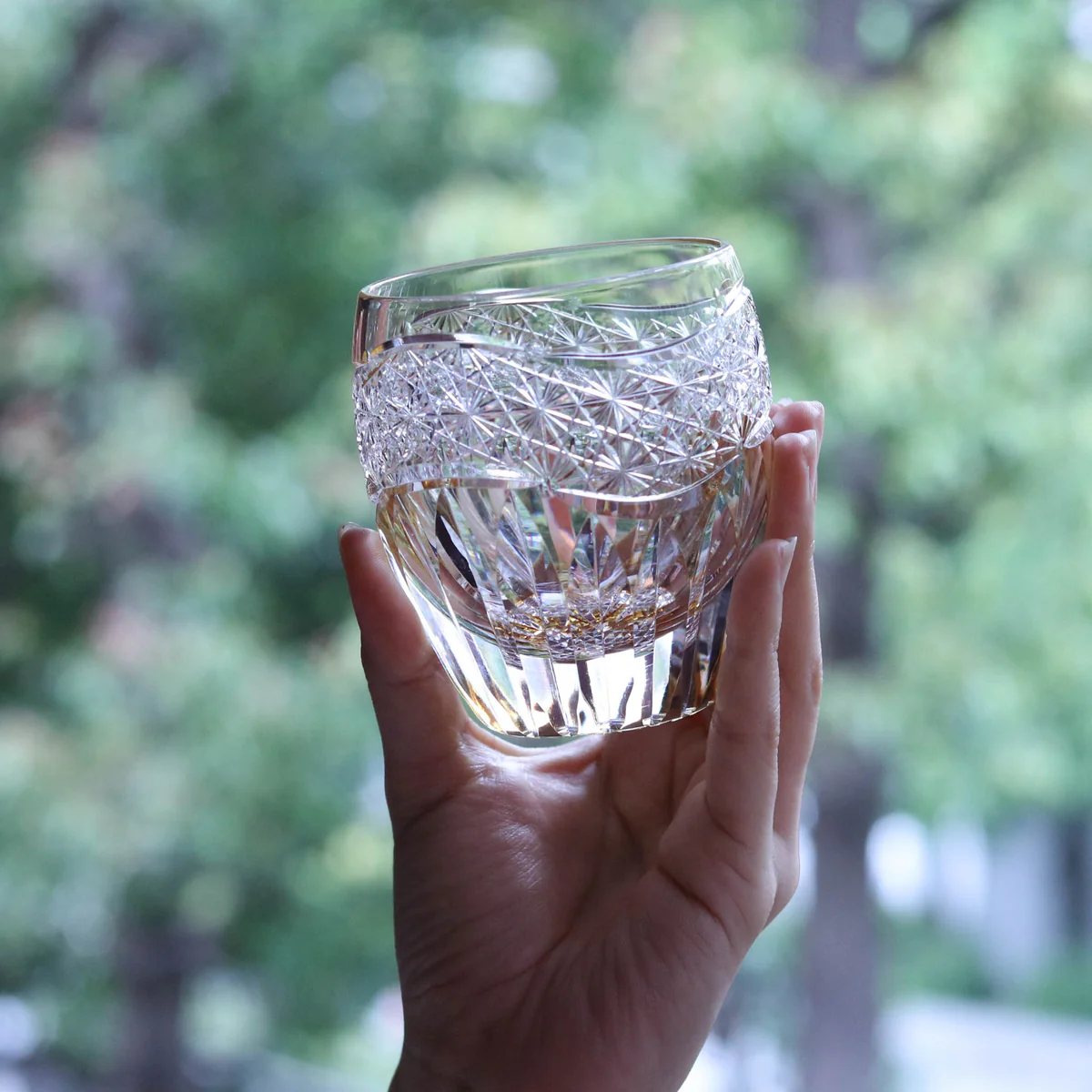 Edokiriko "Rock Glass" Type/Sunflower/Yellow/Toa Glass Craft