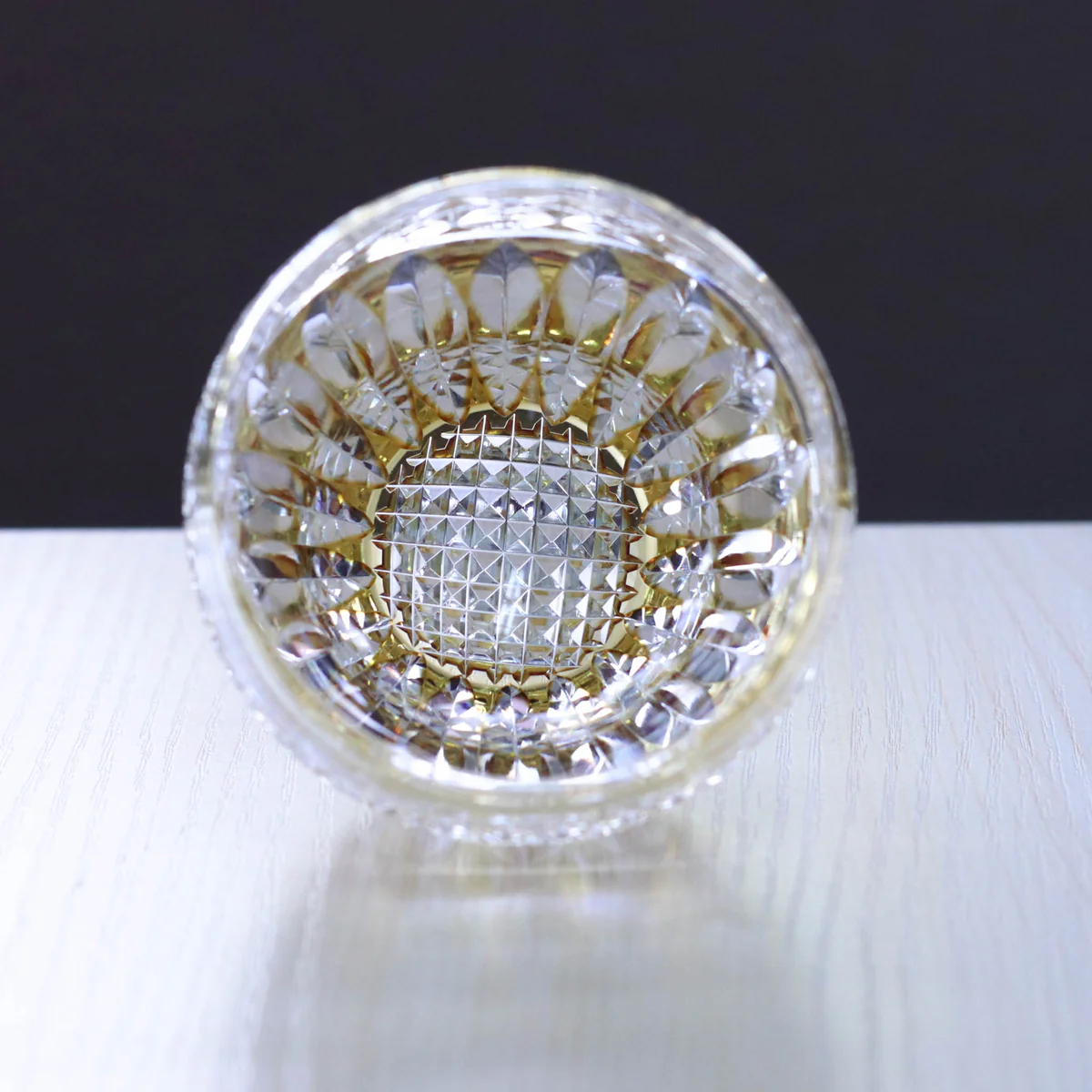 Edokiriko "Rock Glass" Type/Sunflower/Yellow/Toa Glass Craft